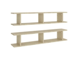 Juego de 2 estantes de pared Contrapl en roble Sonoma MAISON EXCLUSIVE (105x18x20 cm)