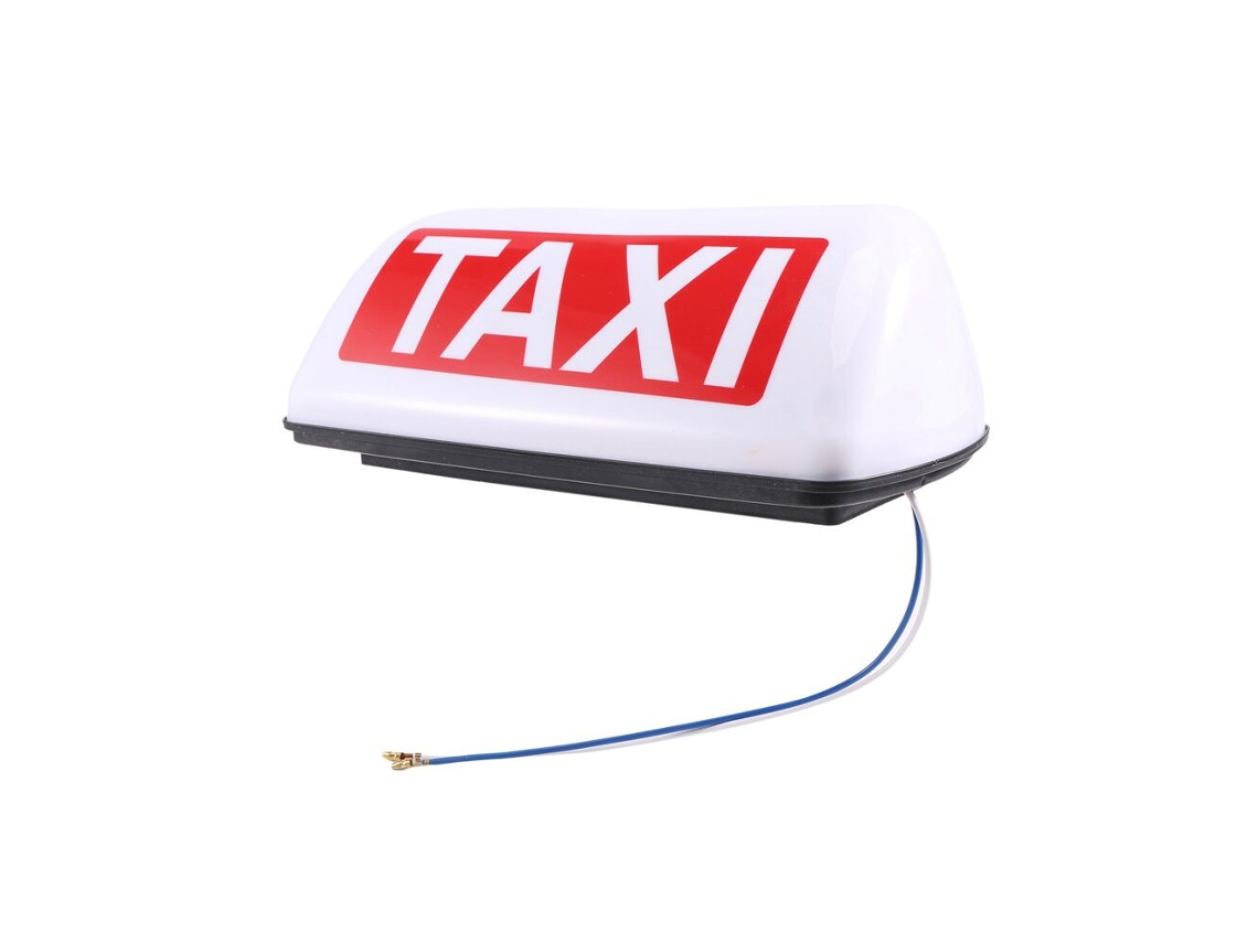 Lámpara de techo magnética impermeable de 12 V LED, luz de señalización para taxi, color blanco.