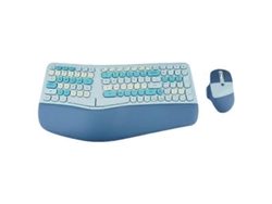 Conjunto de teclado y ratón Bluetooth, teclados portátiles inalámbricos ergonómicos y teclados numéricos Ly Ebike
