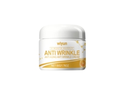 Crema hidratante facial antiarrugas con efecto antienvejecimiento.
