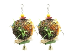 2 Pack Juguetes Para Pajaros De Masticar Y Forrajeo Shredder Para Jaula De Papagayo
