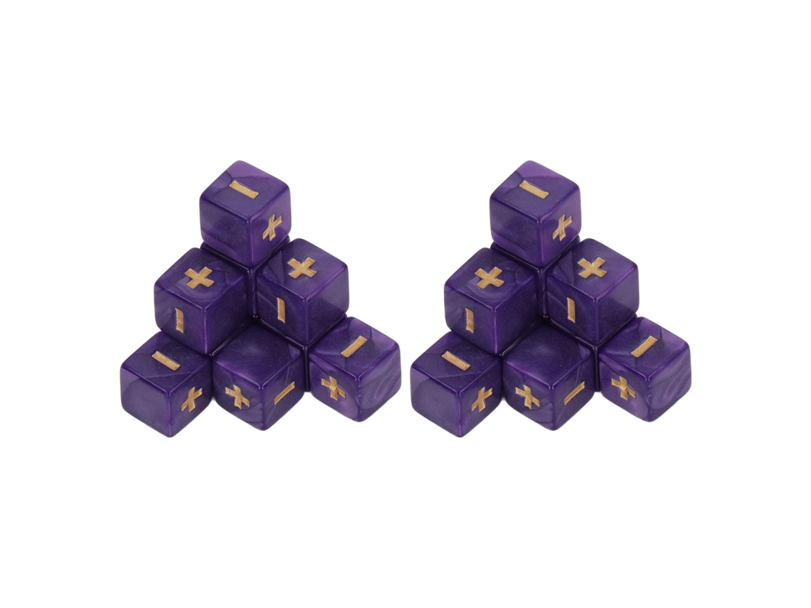2026-20piezas Dados 16mm Set Operaciones Matemáticas Signos Más Menos Juguetes Niños Suministros Clase Morado