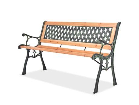 MAISON EXCLUSIVE Banco de jardín 122 cm de madera