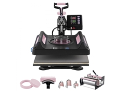 Prensa térmica 8 en 1 de 38 x 38 cm con accesorios para tazas, tapas y platos Tekmaquinas