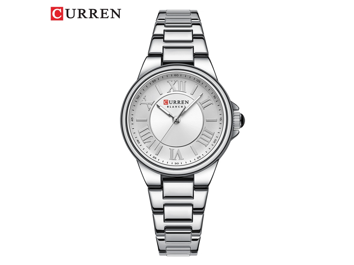 Reloj De Pulsera De Cuarzo Resistente Al Agua Para Mujer, Con Esfera Pequeña Y Números Romanos (blanco).