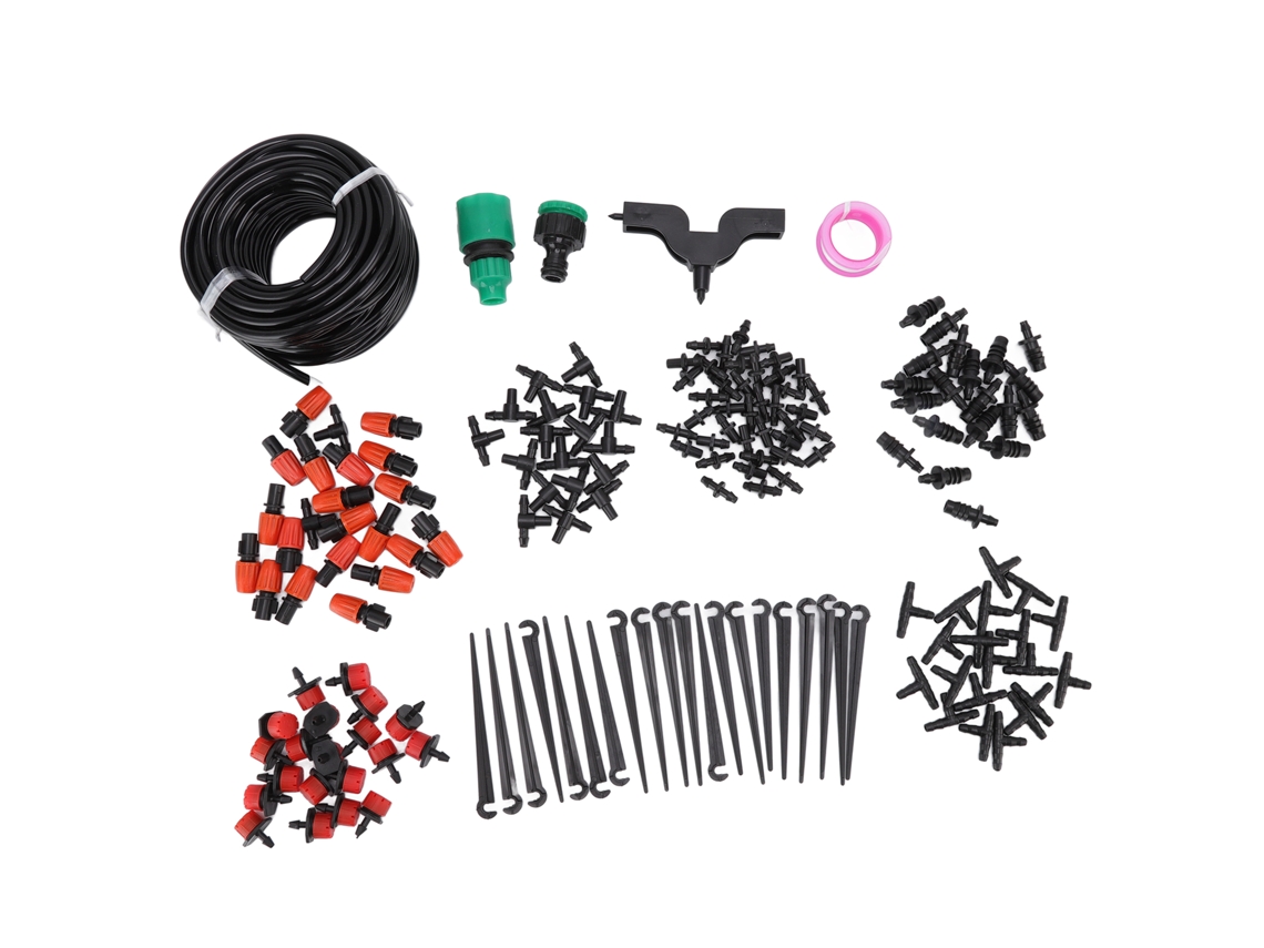 Kit de riego por goteo de 15 m para plantas de jardín