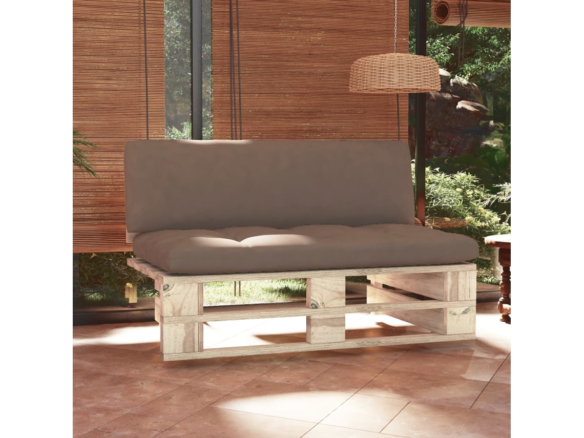 Sofá Central De Palets Para Jardín | Sofá De Exterior Madera Pino Impregnada Wsd504194