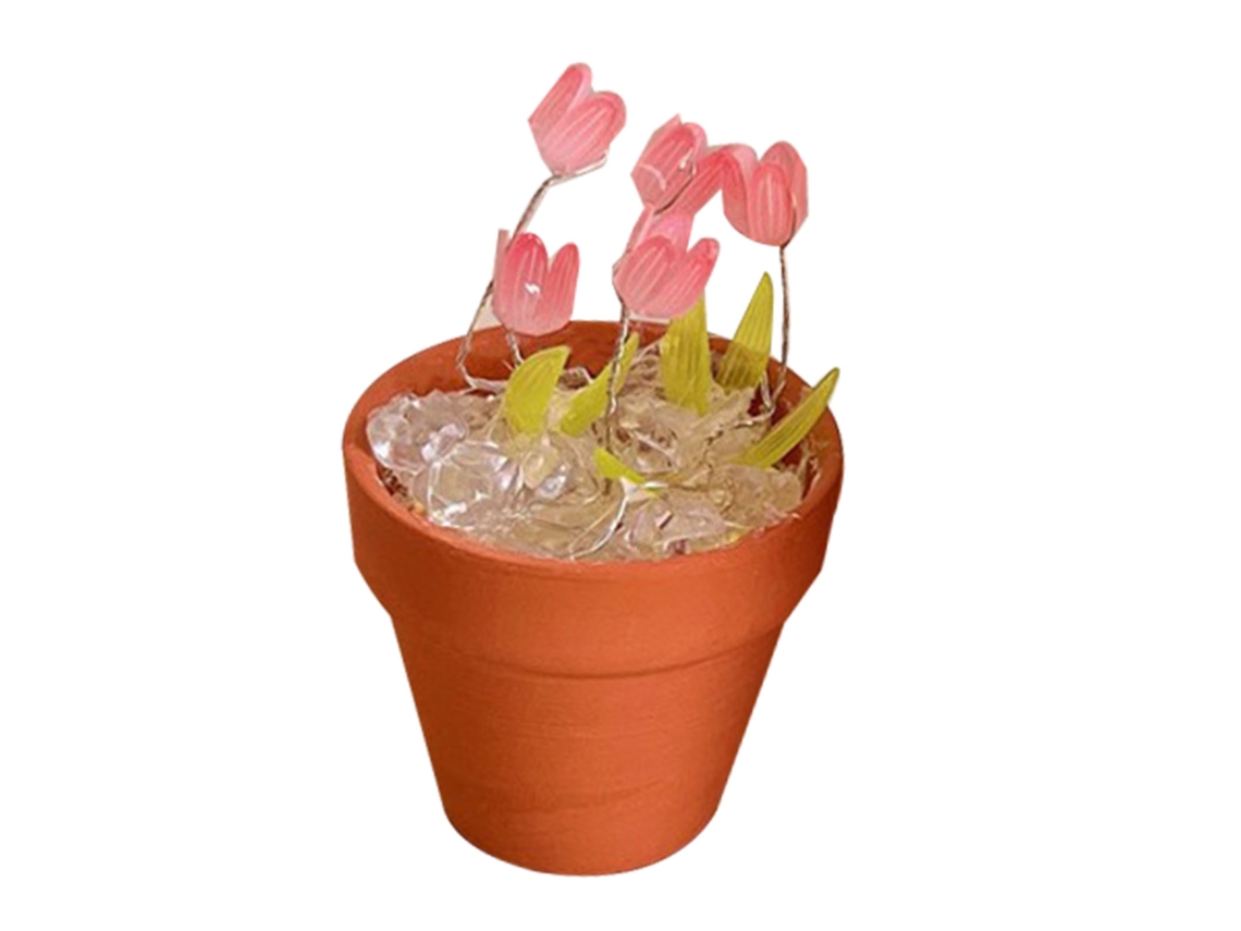Kit De Mini Lámpara De Noche Con Forma De Tulipán Para Armar, Regalo De Cerámica Y Acrílico Para Amigos, Decoración De Escritorio.