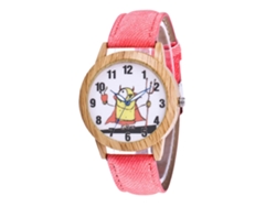 Reloj Casual De Cuarzo Zhoulianfa Para Hombre Y Mujer Con Correa De Mezclilla (rosa)