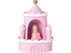 Lámpara De Escritorio Decorativa De Resina Rosa Con Forma De Castillo Para Niños Y Niñas, Adorable Luz Nocturna Y