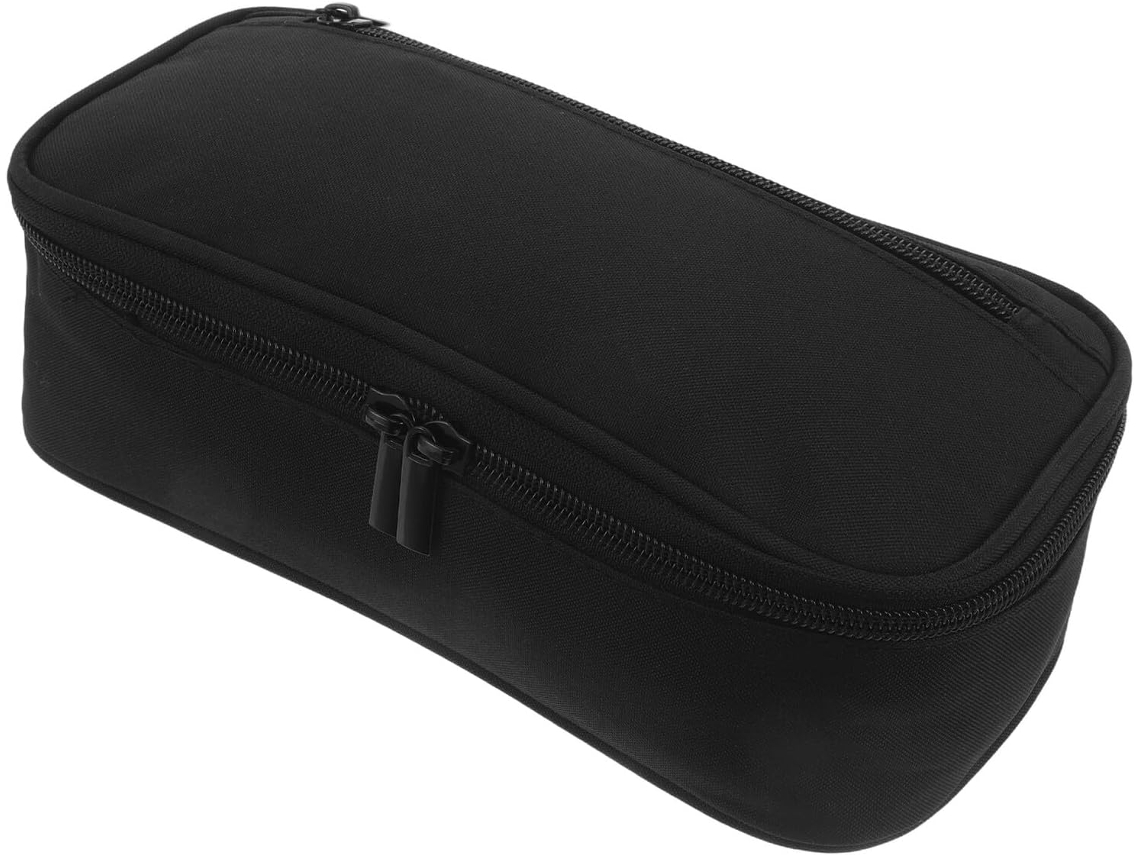 Estuche Grande Negro Con Cremallera Para Niñas Y Compartimentos Internos.