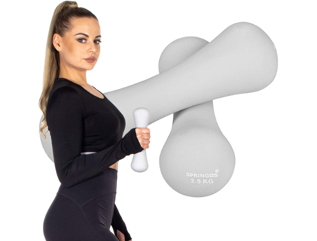 Mancuernas de neopreno 2x 2,5 kg Pesas de fitness ideales para la rehabilitación de mujeres asesinas de grasa