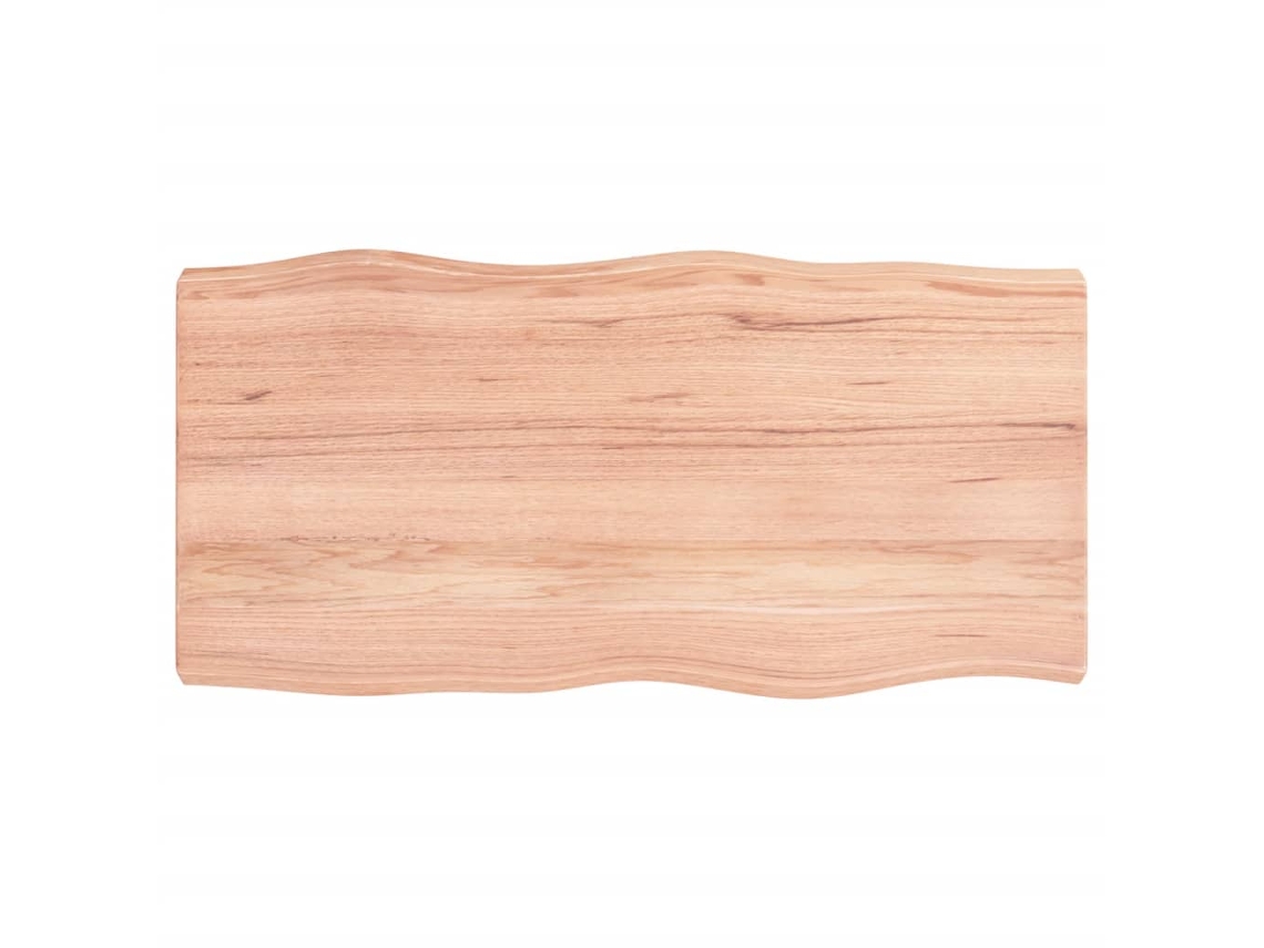 Tablero mesa madera tratada borde natural marrón VIDAXL (80x40x(2-6) cm)