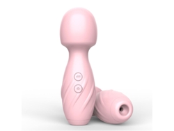 Vibrador de masaje de succión de silicona 2 en 1 con 10 modos para mujeres (rosa) YIZHOOD