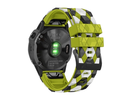 Correa de Silicona patrón de fútbol 22mm para Garmin Fenix 7/Descent G1/Epix Gen2 - pista