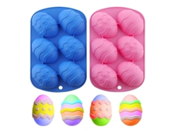 2026da-molde De Silicona Para Chocolate Huevos De Pascua 6 Cavidades Antiadherente Para Dulces Helados Pasteles Decoración Azul