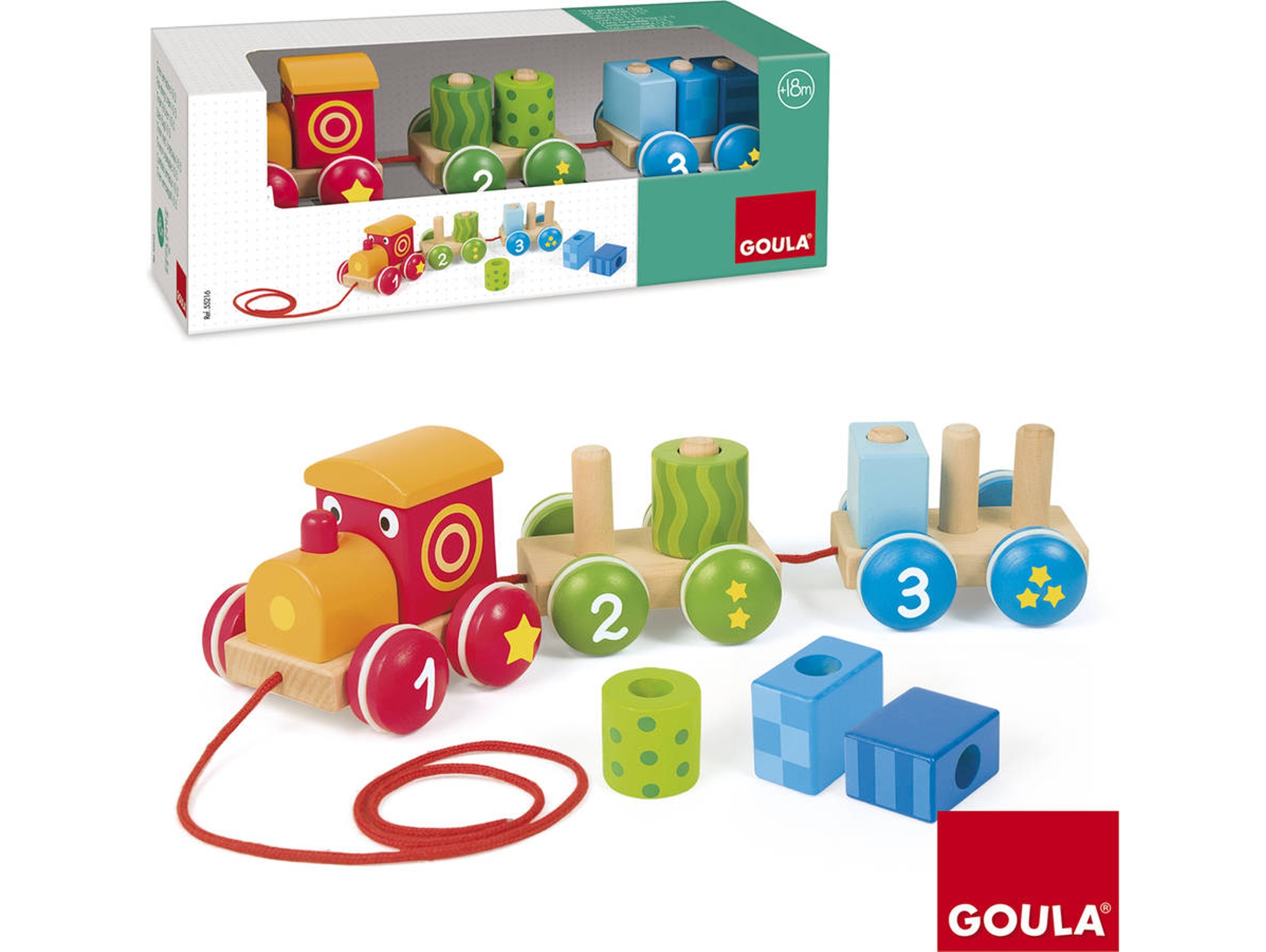 Juguete de Madera JUMBO Train 1-2-3
