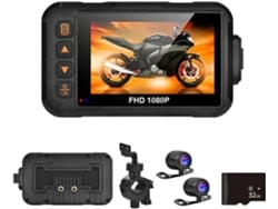 Cámara Dvr Para Motocicleta Resistente Al Agua 1080p, Grabadora De Video Para Salpicadero De 3 Pulgadas, Grabadora De Video Trasera.