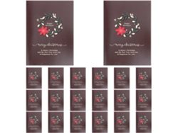 20 Juegos De Tarjetas De Felicitación En Blanco, Tarjetas De Feliz Navidad, Marrón Oscuro