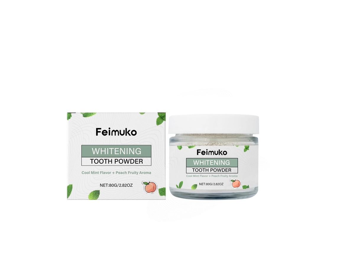 Polvo blanqueador dental para una eliminación eficaz de manchas.