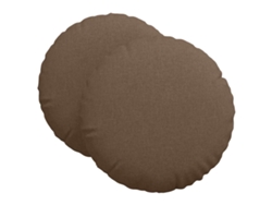 Cojines Para Asiento 2 Uds Marrón Ø60 X 21 Cm Tela