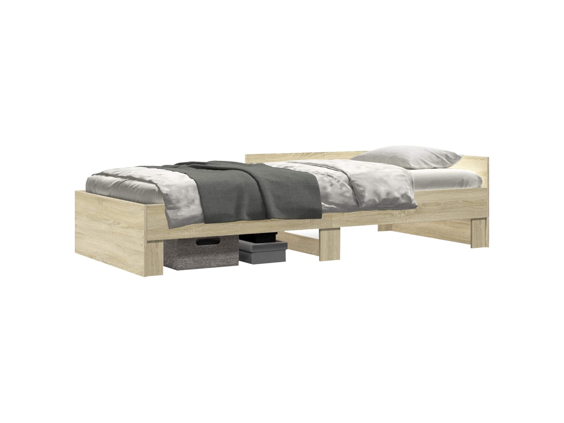 Maison Exclusive - Estructura De Cama Con Cabecero Roble Sonoma 80 X 200 Cm