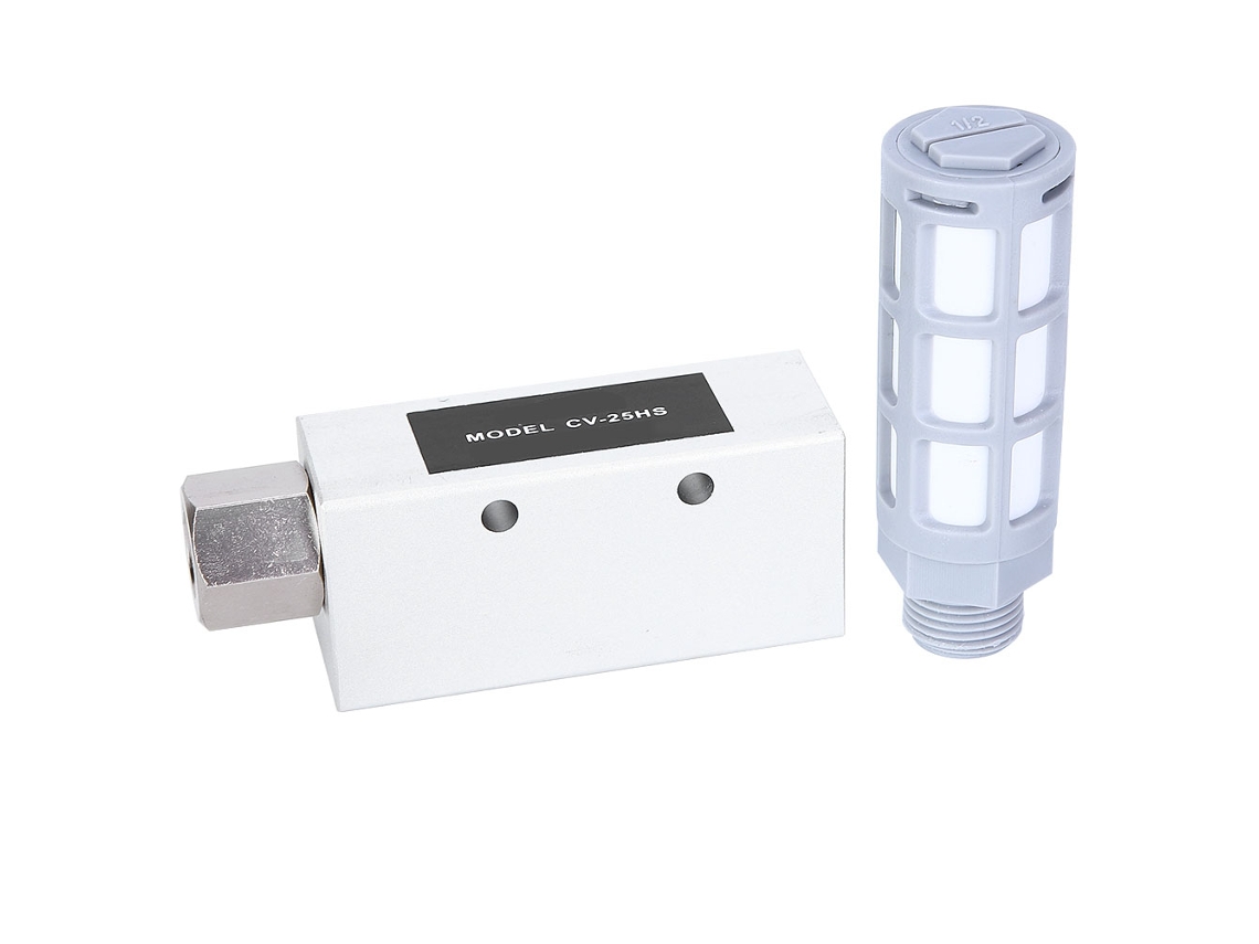 Generador de vacío neumático Velora CV-25HS 2026 con silenciador extractor de aire.