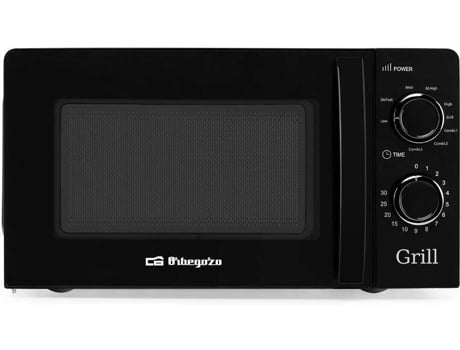 Microondas ORBEGOZO MIG 2131 (20 L - Con Grill - Negro)