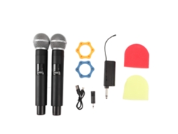 Sistema De Micrófono Inalámbrico 1 A 2 Con Receptor, Micrófonos De Mano Para Fiestas Y Reuniones Familiares.