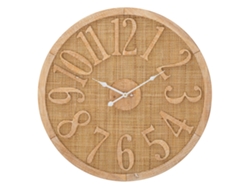 Reloj De Pared Boho Cm Ø 60x4,5 Unico / Natural/blanco