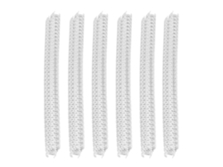 100 Espirales De Encuadernación De Doble Bucle, 34 Dientes, Relación 3:1, Paso De 7,9 Mm, Capacidad Para 40 Hojas, Color Blanco.