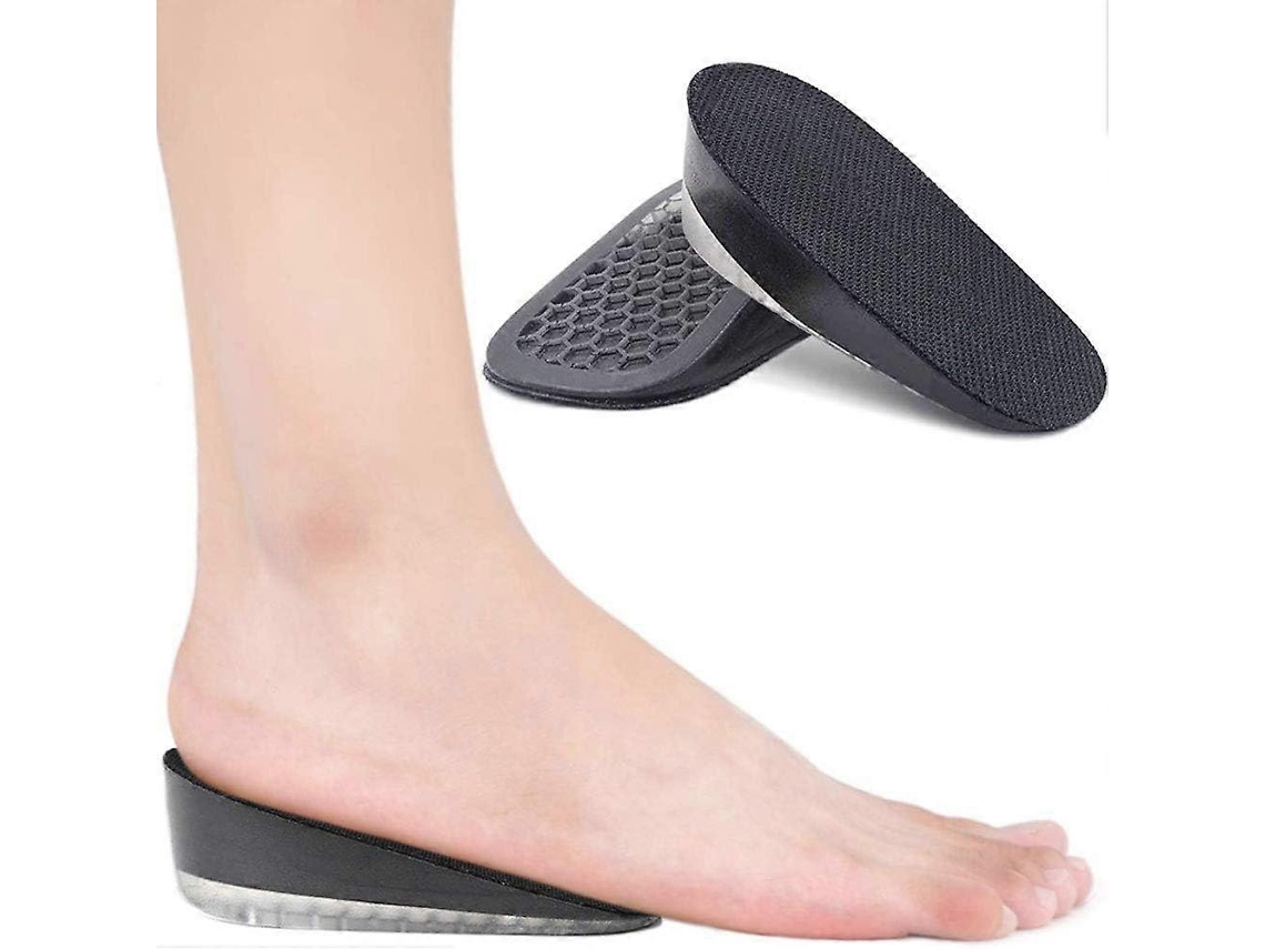 Plantillas de gel suave Ailaka con amortiguación invisible para hombres y mujeres, color negro, 3,5 cm.