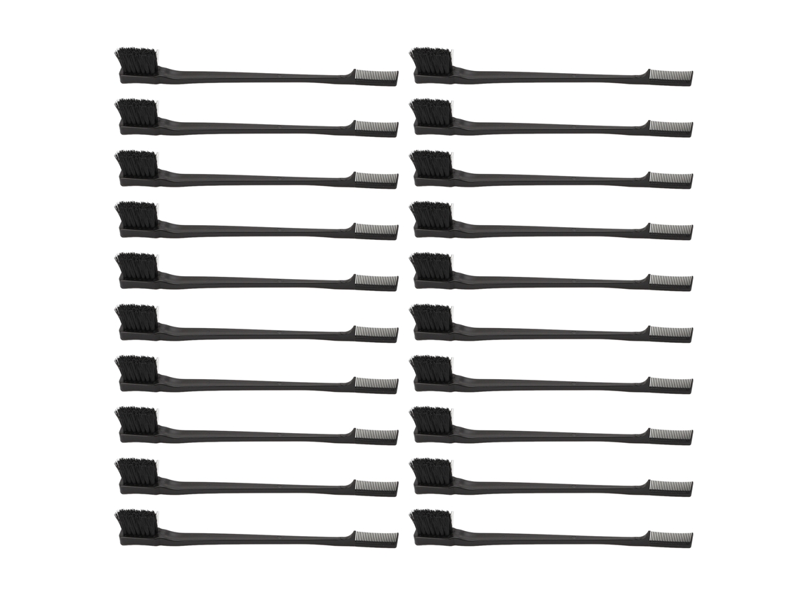 20 Brochas De Maquillaje Dobles Puntas Peine De Cejas Y Pestañas Applicador De Tinte Material Abs
