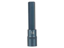 Adaptador de vaso hexagonal de 1/2'' 100 mm (h14) para destornillador eléctrico, llave de tubo