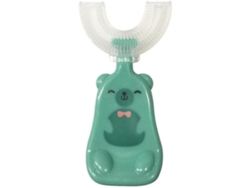 Escova De Dentes Infantil Manual Em Formato De U Com Cabo Vertical E Cerdas Macias.