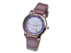 Reloj De Pulsera Para Mujer Zhoulianfa Zlf0280, Piel Sintética, Estilo Sencillo, Cuarzo, Morado.