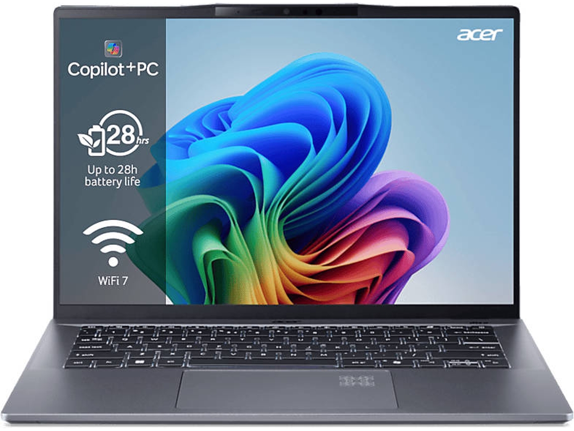 Portátil Acer Swift Go 14 AI (14.5'' - Qualcomm Snapdragon X Plus X1P-42100 - RAM: 16 GB - 1TB SSD, - Windows 11 Home)