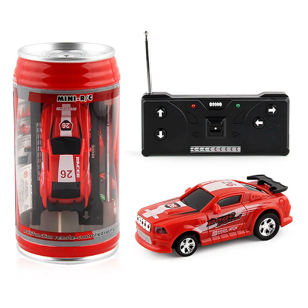 (rojo) Mini Coche De Control Remoto Con Luces Led Y Obstáculos, Coche De Carreras A Batería.