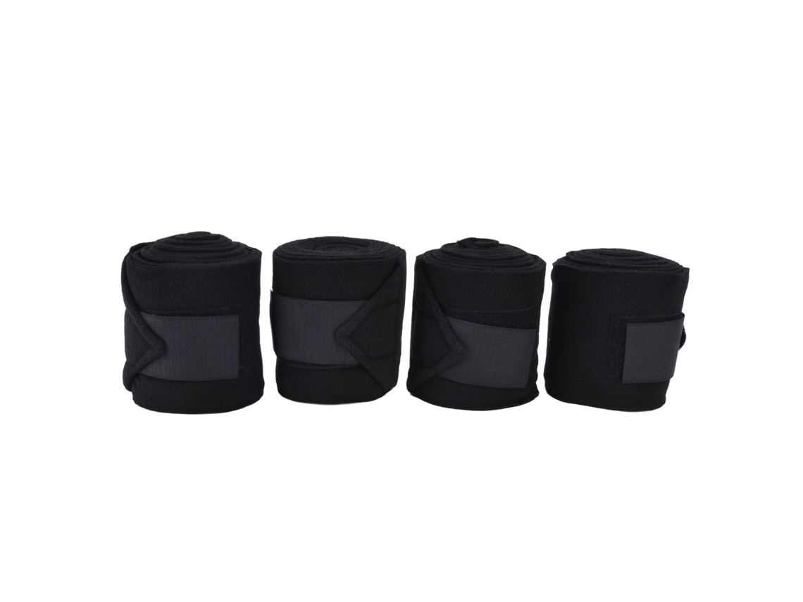 4 Vendas Autoadhesivas Transpirables Y Resistentes Al Desgaste Para Patas De Animales (caballos Y Vacas) - Negras