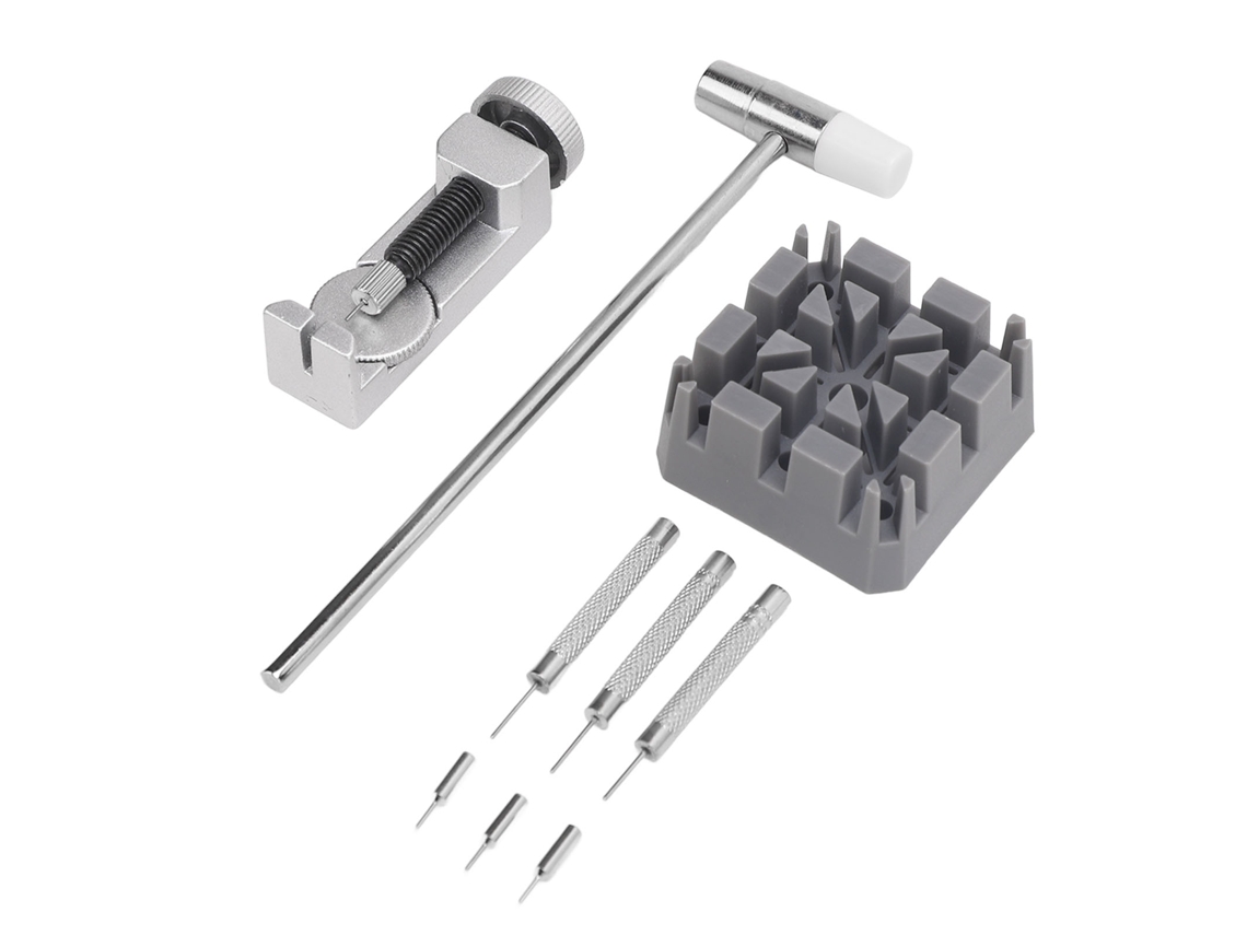 Kit profesional de herramientas para desmontar eslabones de relojes - Ajuste y reparación - Martillo