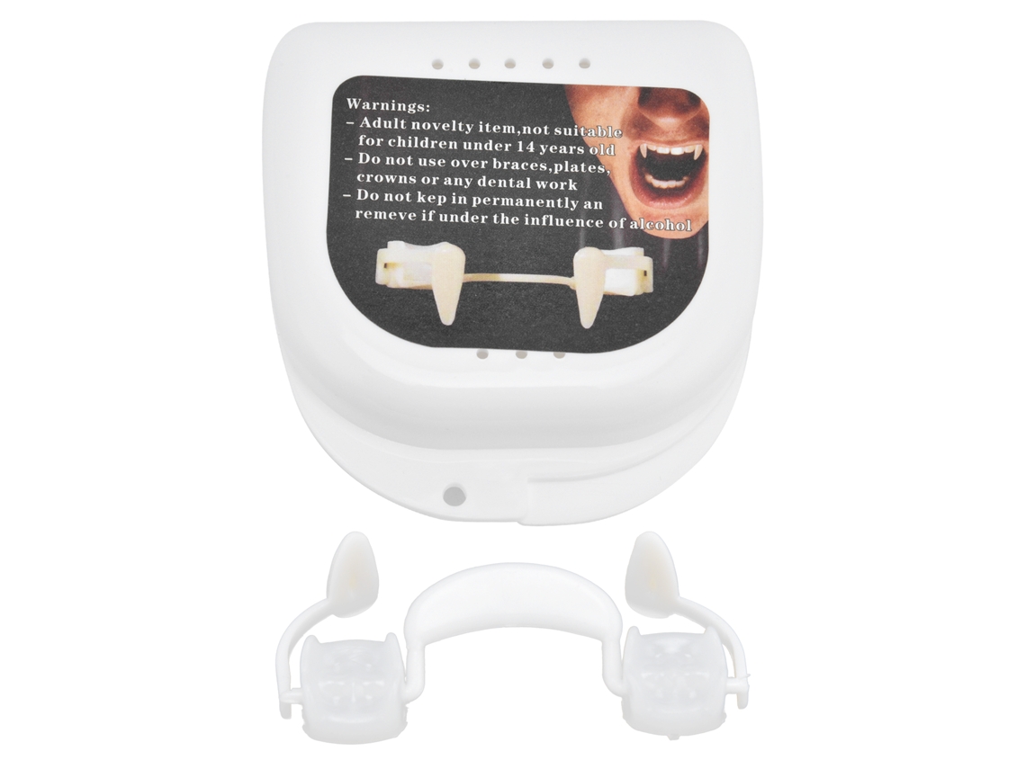 Dan26-dientes Falsos De Vampiro De Silicona Suave Retráctiles, Fangs Para Cosplay Y Halloween, Accesorios De Fiesta