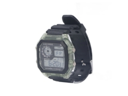 Reloj Deportivo Digital, Electrónico, Resistente Al Agua, Luminoso, Con Alarma Y Funciones Multifuncionales, Color Verde Transparente.
