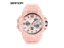 Reloj Electrónico De Moda (rosa Flor De Cerezo para Mujer) Con Acabado Luminoso, Resistente Al Agua, A Prueba De Golpes Y Con Alarma.