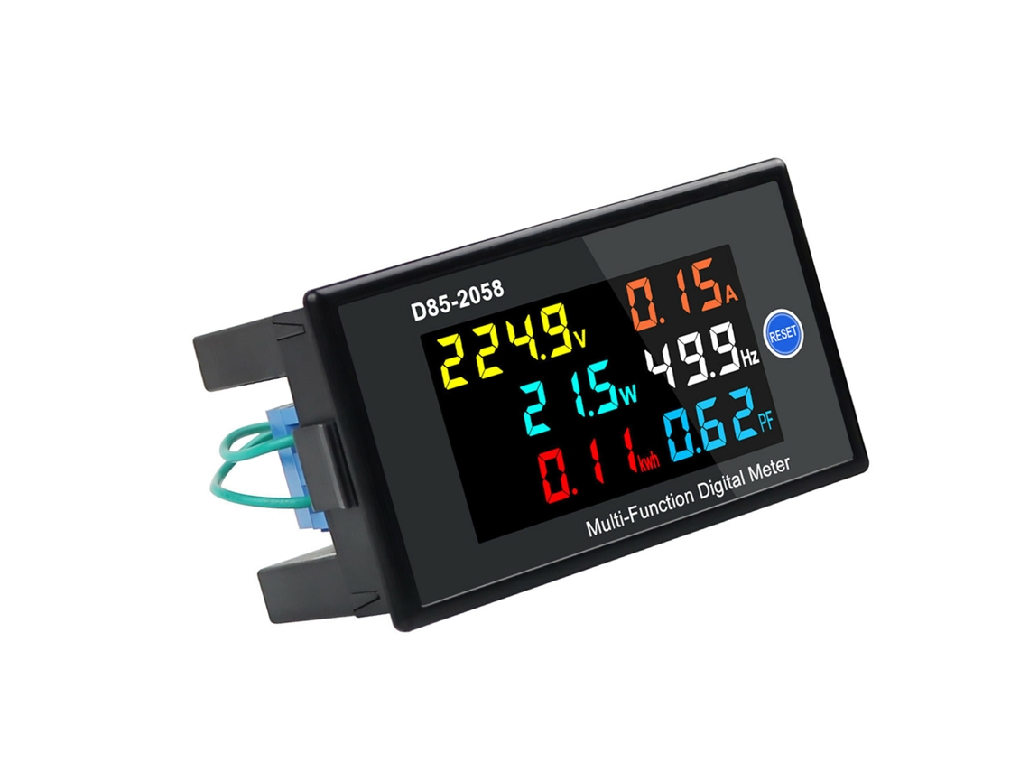 Medidor Lcd Digital Multifunción Monofásico Con Medición De Energía, Potencia Y Factor De Potencia.