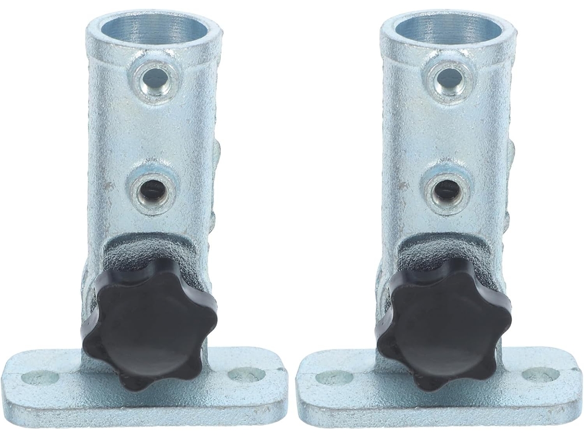 Juego De 2 Soportes Para Mástil De Bandera De Exterior Kichouse: Soporte Para Mástil Ajustable A 180° – Soporte Robusto