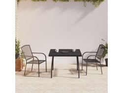 Conjunto de comedor de jardín de 3 piezas en acero antracita Dkd Home Decor