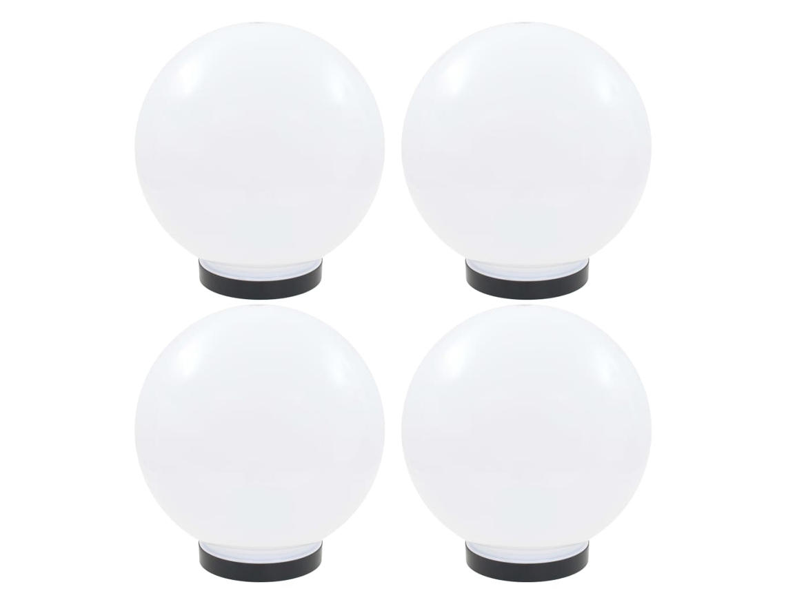 Lámpara Luminarias Esféricas LED 4 Unidades 25 cm PMMA