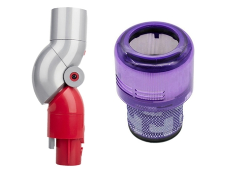 Adaptador inferior y bloqueo de gatillo con unidad de filtro, pieza de repuesto para aspiradora inalámbrica Dyson V7 V8 V10 V11 Sv14