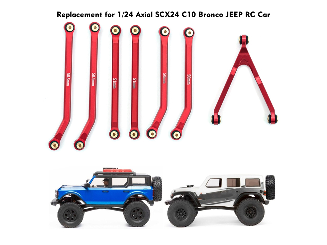 Kit De Articulación De Chasis De Aluminio De Gran Altura Para Coche Rc A Escala 1/24, Axial Scx24 C10 Bronco Jeep