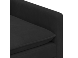 Juego De Sofá 2 Pcs Negro Terciopelo
